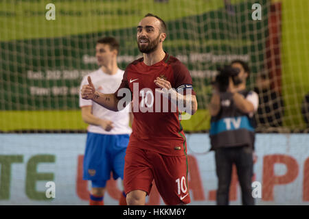 Seixal, Portugal. 29th January 2017. FUTSAL: PORTUGAL x RUSSIA  - Ricardinho in action during friendly futsal match between Portugal and Russia, in Seixal, Portugal. Credit: Bruno de Carvalho/Alamy Live News Stock Photo