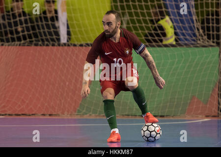 Seixal, Portugal. 29th January 2017. FUTSAL: PORTUGAL x RUSSIA  - Ricardinho in action during friendly futsal match between Portugal and Russia, in Seixal, Portugal. Credit: Bruno de Carvalho/Alamy Live News Stock Photo