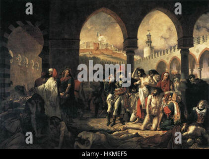 Antoine-Jean Gros - Napoleon Bonaparte Visiting the Plague-stricken at Jaffa - WGA10702 Stock Photo