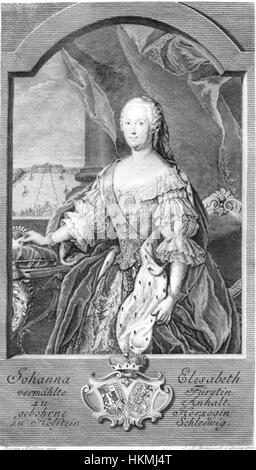 Johanna Elisabeth of Holstein-Gottorp (engraving) Stock Photo