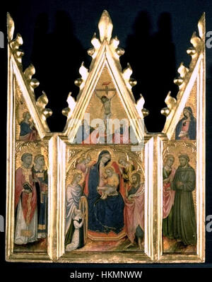 21 Andrea di Bartolo Triptych Madonna with Child and Saints. Staatliche museen, Berlin Stock Photo