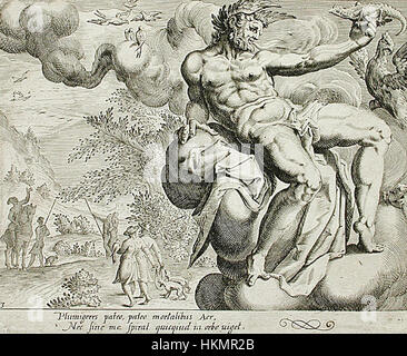 Engraving depicting the elements (Earth, Air, Fire and Water) resolved ...