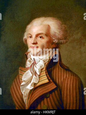 Portrait of Maximilien Robespierre, key figure of the French Revolution ...