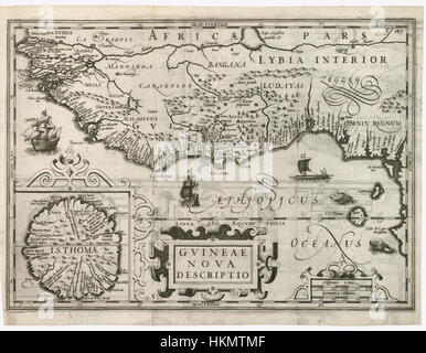 AMH-6460-KB Map of the African Gold and Slave coast Stock Photo