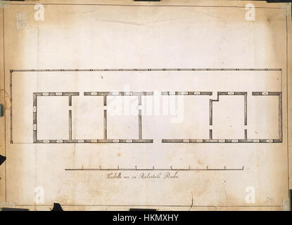 AMH-4638-NA Map of the general's residence within the castle at Batavia Stock Photo