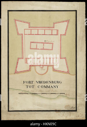 AMH-7700-NA Floor plan of the Vreddenburg fort at Kommenda Stock Photo