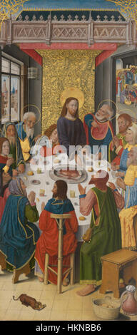 Depicts the scene of the Last Supper with Jesus and his twelve ...