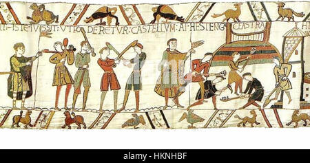 Scene 45 from the Bayeux Tapestry depicts pivotal moments of the Norman ...