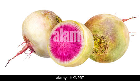 radish isolated on white background Stock Photo