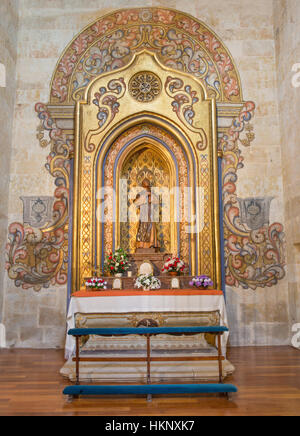 SALAMANCA, SPAIN, APRIL - 16, 2016: The baroque polychrome side altar of St. Martin de Porres in church  Convento de San Esteban by unknown artist. Stock Photo