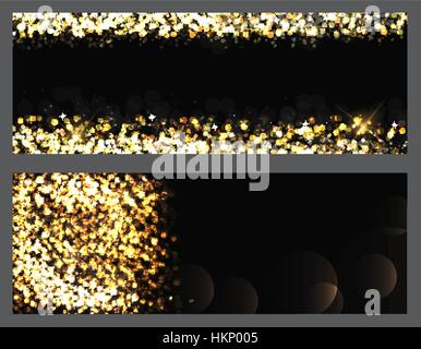 Gold Paint Glittering Textured Art Illustration. Vector Illustra Stock Vector