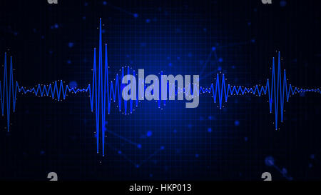Audio spectrum Frequency waveform , Abstract 3D sound waves with ...