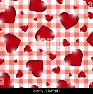 Background of red hearts on the day  the holiday Valentine s Stock Vector