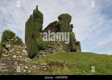 Ballycarbery Castle near Cahersiveen, Conty Kerry, Irleand. Stock Photo