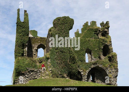 Ballycarbery Castle near Cahersiveen, Conty Kerry, Irleand. Stock Photo