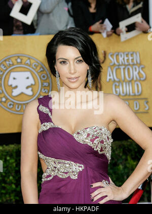 Kim Kardashian at the Screen Actors Guild Awards in Los Angeles Jan. 30, 2011. Photo by Francis Specker Stock Photo