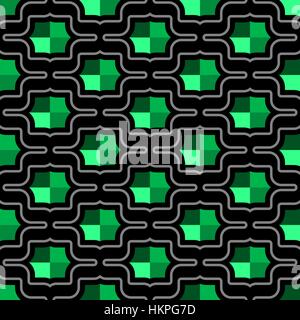 Contemporary octagonal shield / rivet shape in hexagonal arrangement pattern - seamless editable repeating vector background wallpaper Stock Vector