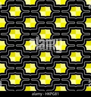 Contemporary octagonal shield / rivet shape in hexagonal arrangement pattern - seamless editable repeating vector background wallpaper Stock Vector