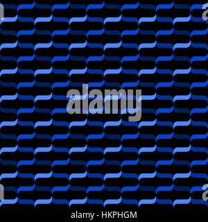 Contemporary ribbon / curly bracket pattern - seamless editable repeating vector background wallpaper Stock Vector