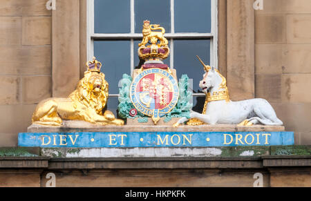 Royal coat of arms of the United Kingdom Stock Photo