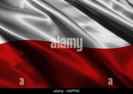 Poland national flag 3D illustration symbol. Poland flagPoland national flag 3D illustration symbol. Poland flag Stock Photo