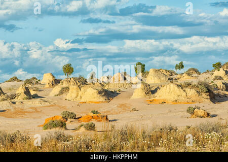 View of the Lunette, Mungo National Park, New South Wales, Australia Stock Photo