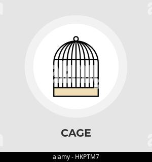 Cage icon vector. Flat icon isolated on the white background. Editable EPS file. Vector illustration. Stock Vector