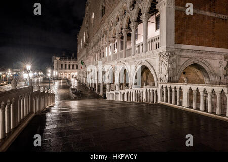 Italy Veneto Venice San Marco  Ducal Palace from the Bridge ' Della Paglia ' Stock Photo