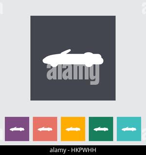 Convertible top down. Single flat icon on white background. Vector ...
