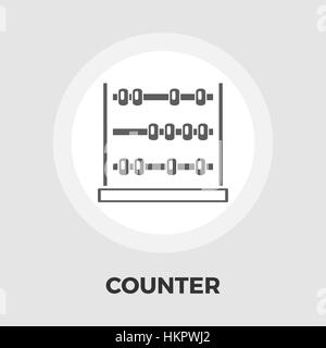 Abacus icon vector. Flat icon isolated on the white background. Editable EPS file. Vector illustration. Stock Vector