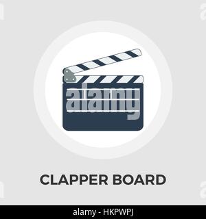 Director clapperboard icon vector. Flat icon isolated on the white background. Editable EPS file. Vector illustration. Stock Vector