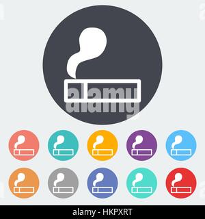 Lighter. Single flat icon on the circle. Vector illustration. Stock Vector