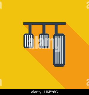 Pedal car icon. Flat vector related icon with long shadow for web and mobile applications. It can be used as - logo, pictogram, icon, infographic elem Stock Vector