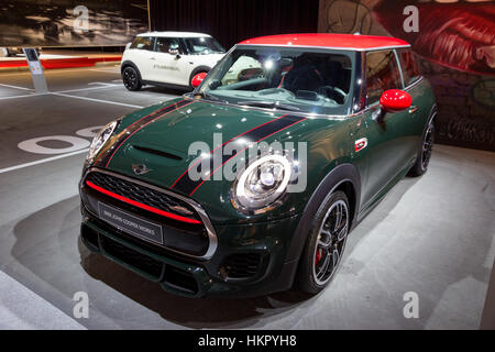 AMSTERDAM - APRIL 16, 2015: Mini John Cooper Works at the AutoRAI 2015. Stock Photo