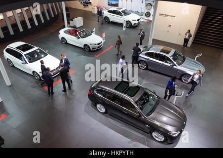 FRANKFURT, GERMANY - SEP 16, 2015: New BMW's shown at the IAA 2015. Stock Photo