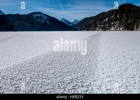 View over Alpine Lake Stock Photo