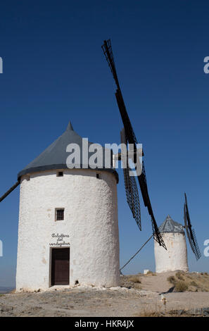 Windmills, Consuegra, Castile-La Mancha, Spain Stock Photo