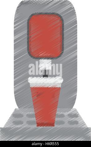 drawing vending machine soda cinema vector illustration eps 10 Stock Vector