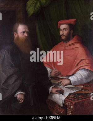 Cardinal Ippolito de' Medici and Monsignor Mario Bracci Stock Photo