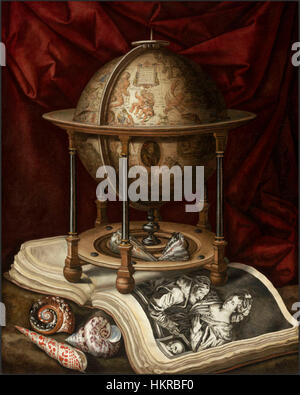 Carstian Luyckx - Vanitas Still Life with Celestial Globe, a Book ...