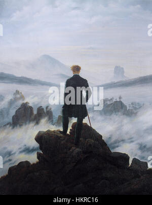 Wanderer the Sea of Fog. Museum: Kunsthalle, Hamburg. Author: CASPAR DAVID FRIEDRICH Stock Photo - Alamy