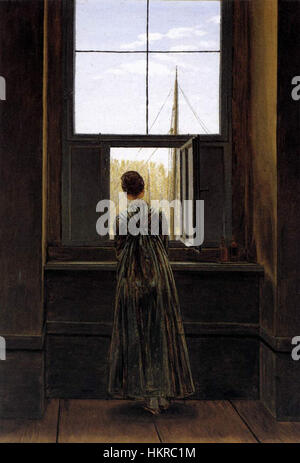 Caspar David Friedrich - Woman at a Window - WGA8268 Stock Photo