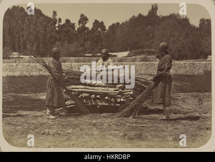 Central Asian Funerary Customs Indian Funerals Three Men Laying Wood On Top Of A Body Lying On A Wooden Bier Stock Photo Alamy