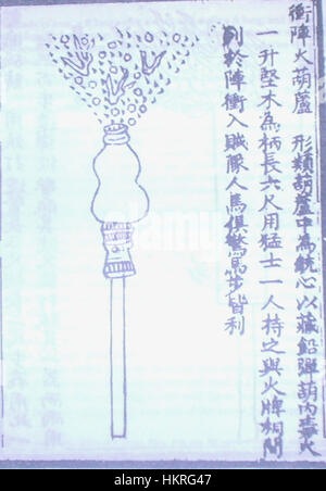 Chinese Fire Lance with Pellets Stock Photo