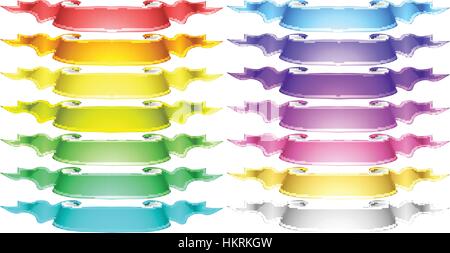 vector ribbons set Stock Vector