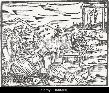 An engraving from the 'Compendium Maleficarum', depicting a detailed ...