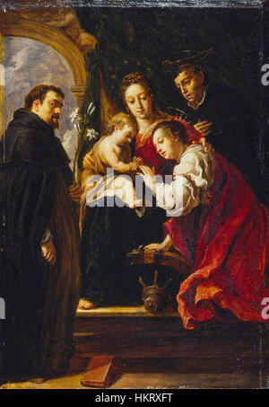 David Teniers - The Mystic Marriage of Saint Catherine (copy after Domenico Fetti) WLC P638 Stock Photo