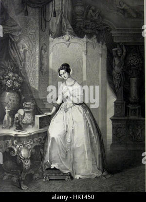 Drawing of Adelaide of Austria, Queen of Sardinia by an unknown artist Stock Photo