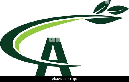 Swoosh Leaf Letter M Stock Vector Image & Art - Alamy