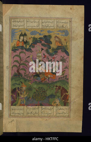 This Persian painting by Firdawsi illustrates a scene from the ...